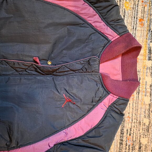 Air Jordan Reversible MA-1 Bomber Jacket Bordeaux Black Men's - Picture 8 of 8